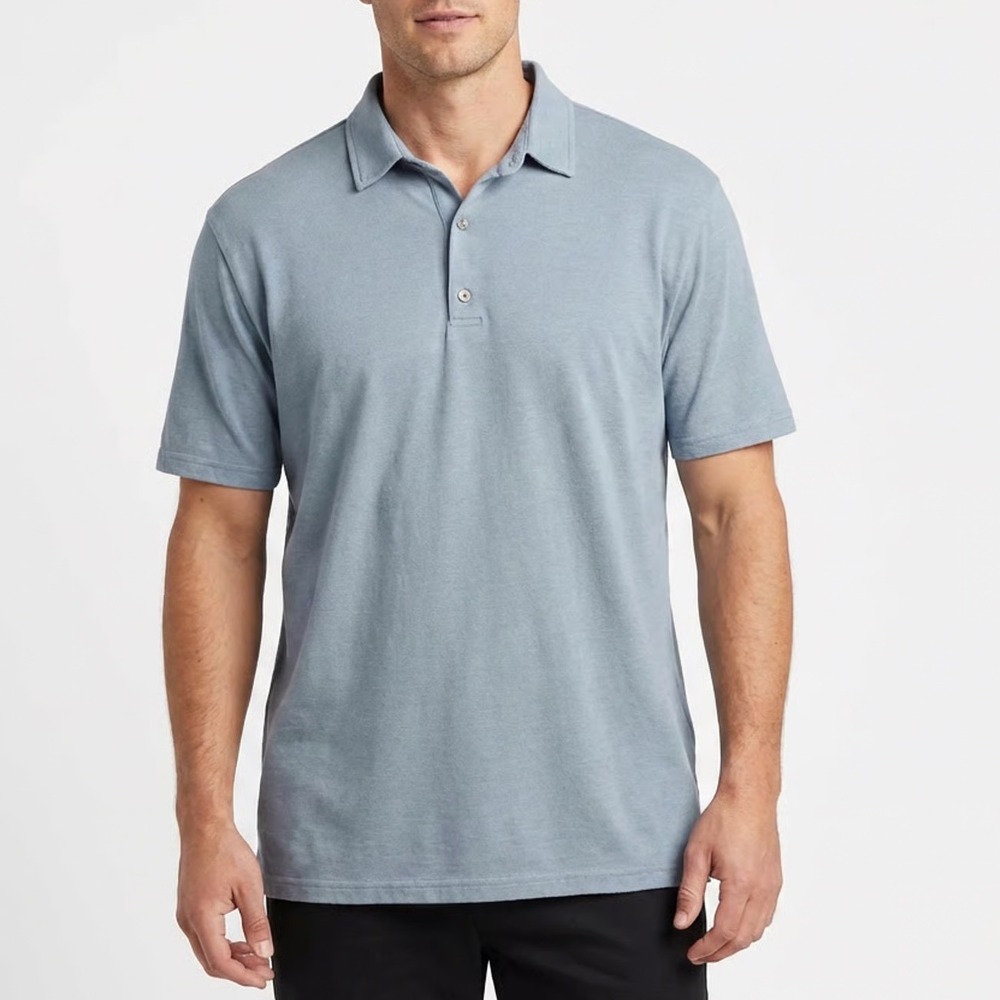 Fresh Clean Tees Polo Shirt Mens 2XL Teal Cotton Spread Collar Golf Short Sleeve